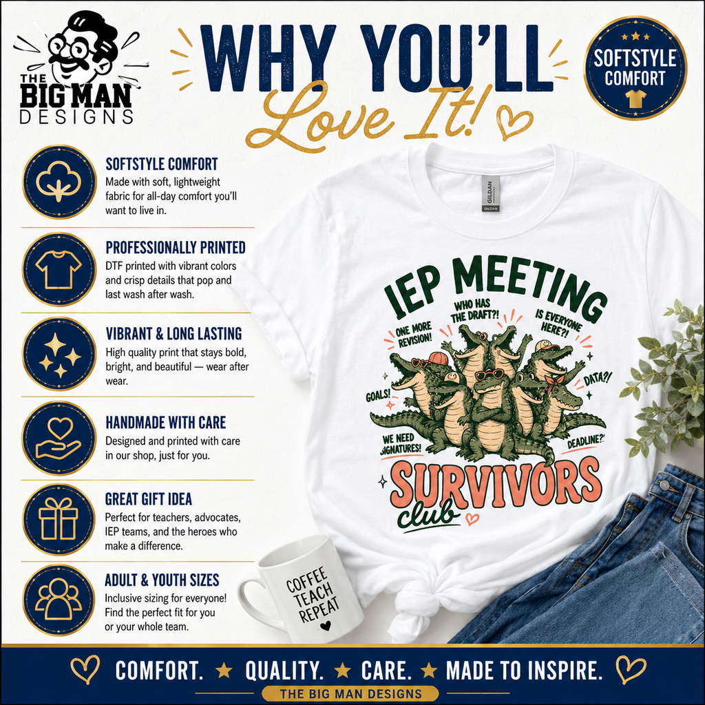 IEP Meeting Survivors Club Shirt | DTF Printed
