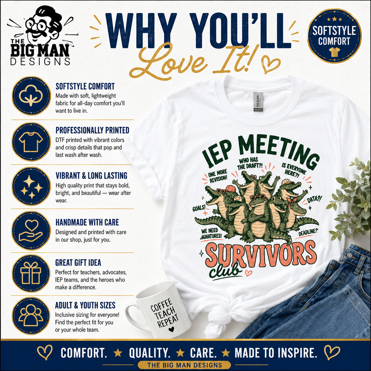 IEP Meeting Survivors Club Shirt | DTF Printed