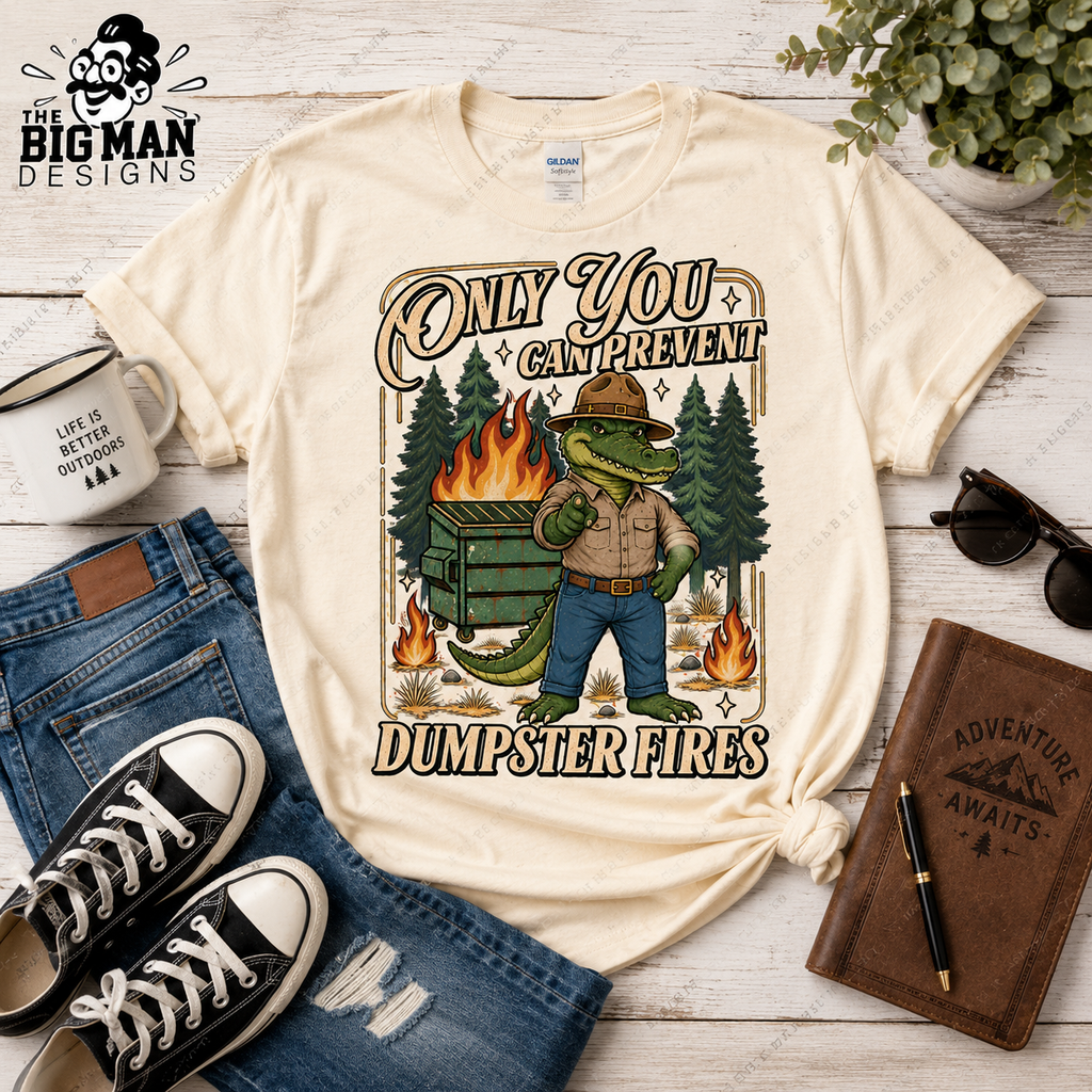 Only You Can Prevent Dumpster Fires Shirt | DTF Printed