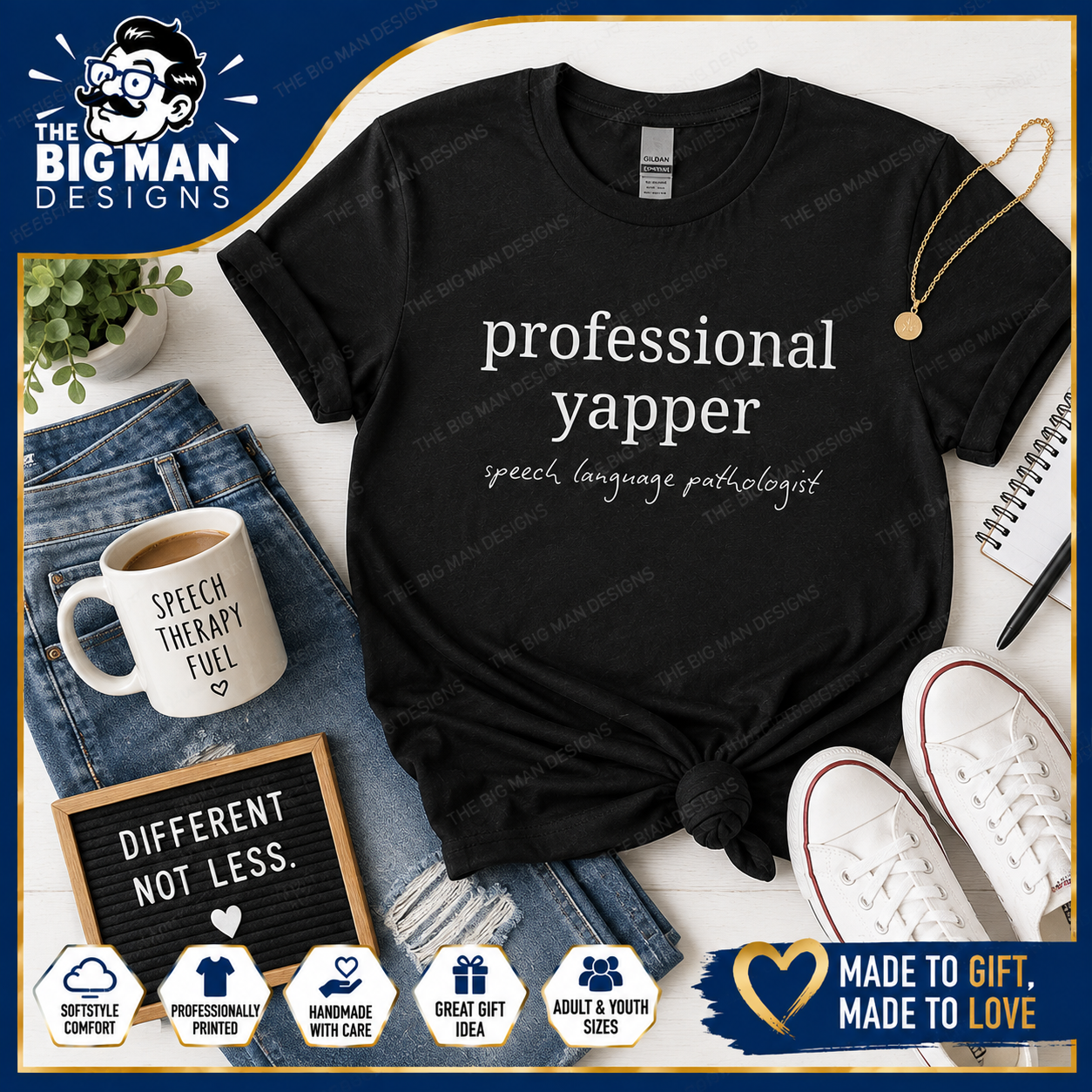 Professional Yapper Speech Language Pathologist Shirt | DTF Printed