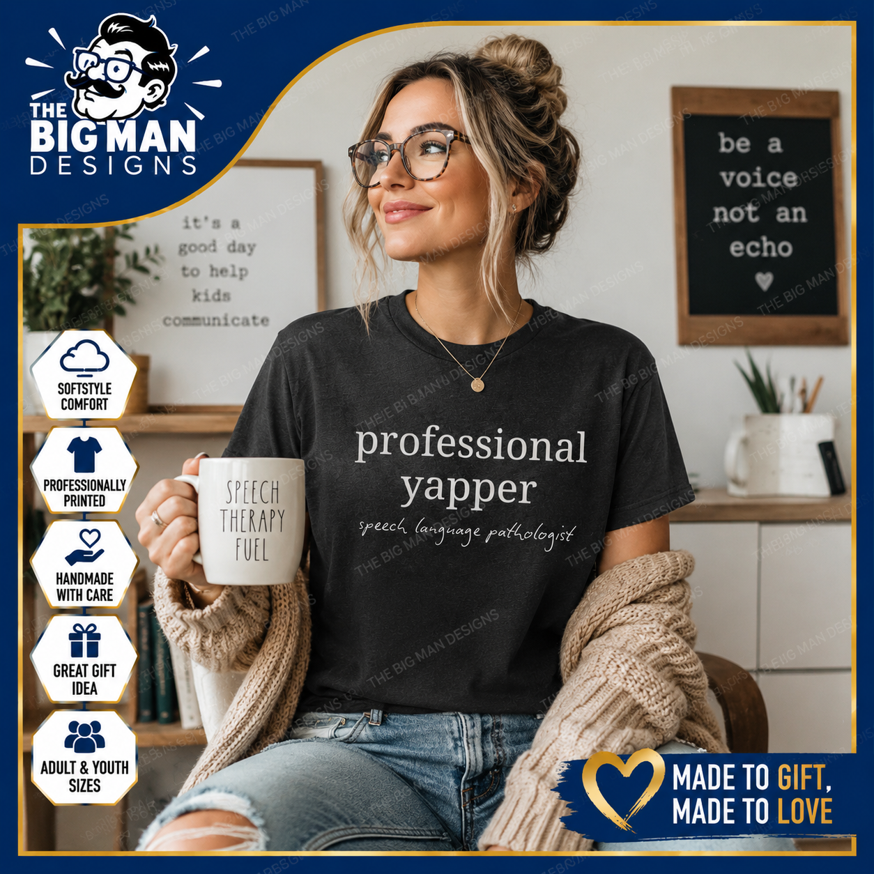 Professional Yapper Speech Language Pathologist Shirt | DTF Printed