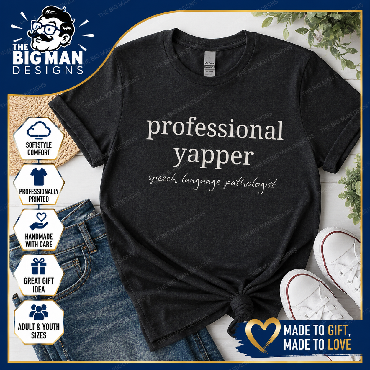 Professional Yapper Speech Language Pathologist Shirt | DTF Printed