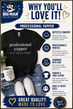 Professional Yapper Speech Language Pathologist Shirt | DTF Printed