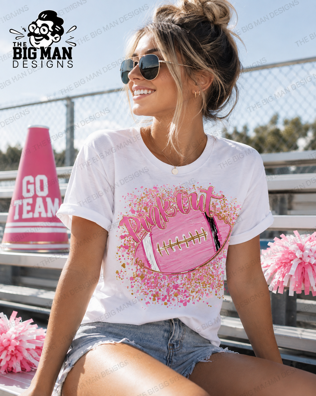 Pink Out Football Shirt | DTF Printed