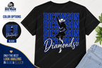 Dickinson Diamonds Drill Team Shirt 7 | Front & Back Design | DTF Printed