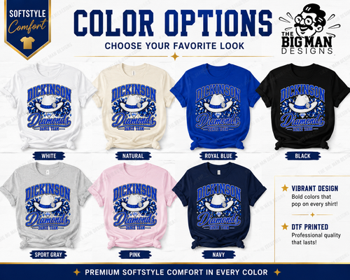 106 Dickinson Diamonds Dance Team Shirt | Softstyle Comfort | DTF Printed