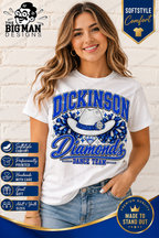Dickinson Diamonds Dance Team Shirt 6 | Softstyle Comfort | DTF Printed