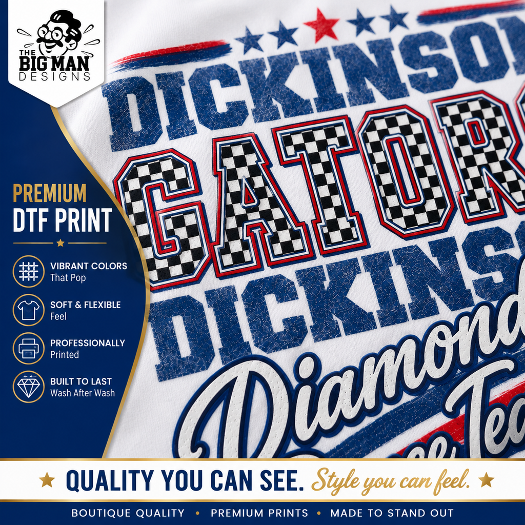 Dickinson Gators | Diamonds Dance Team Shirt 8| Softstyle Comfort | DTF Printed