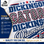 Dickinson Gators | Diamonds Dance Team Shirt 8| Softstyle Comfort | DTF Printed
