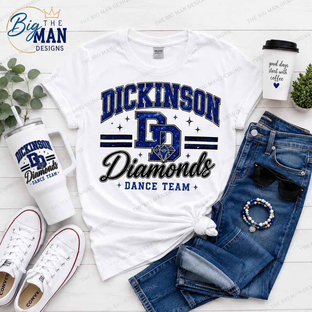 Dickinson Gators | Diamonds Dance Team Shirt 9 | Softstyle Comfort | DTF Printed