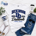 Dickinson Gators | Diamonds Dance Team Shirt 9 | Softstyle Comfort | DTF Printed
