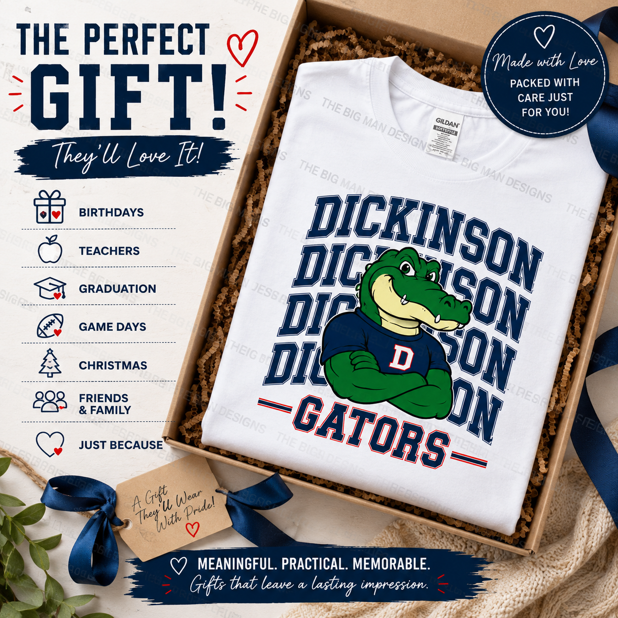 5 Dickinson Gators Spirit Tee | School Spirit T-Shirt
