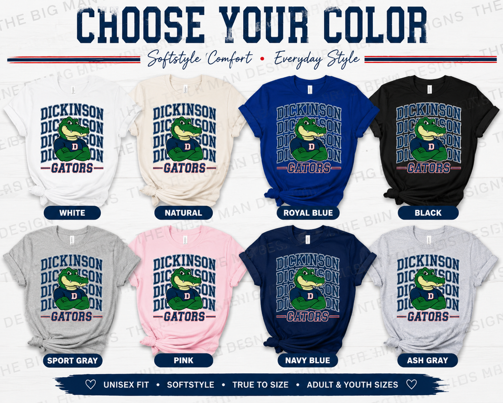5 Dickinson Gators Spirit Tee | School Spirit T-Shirt