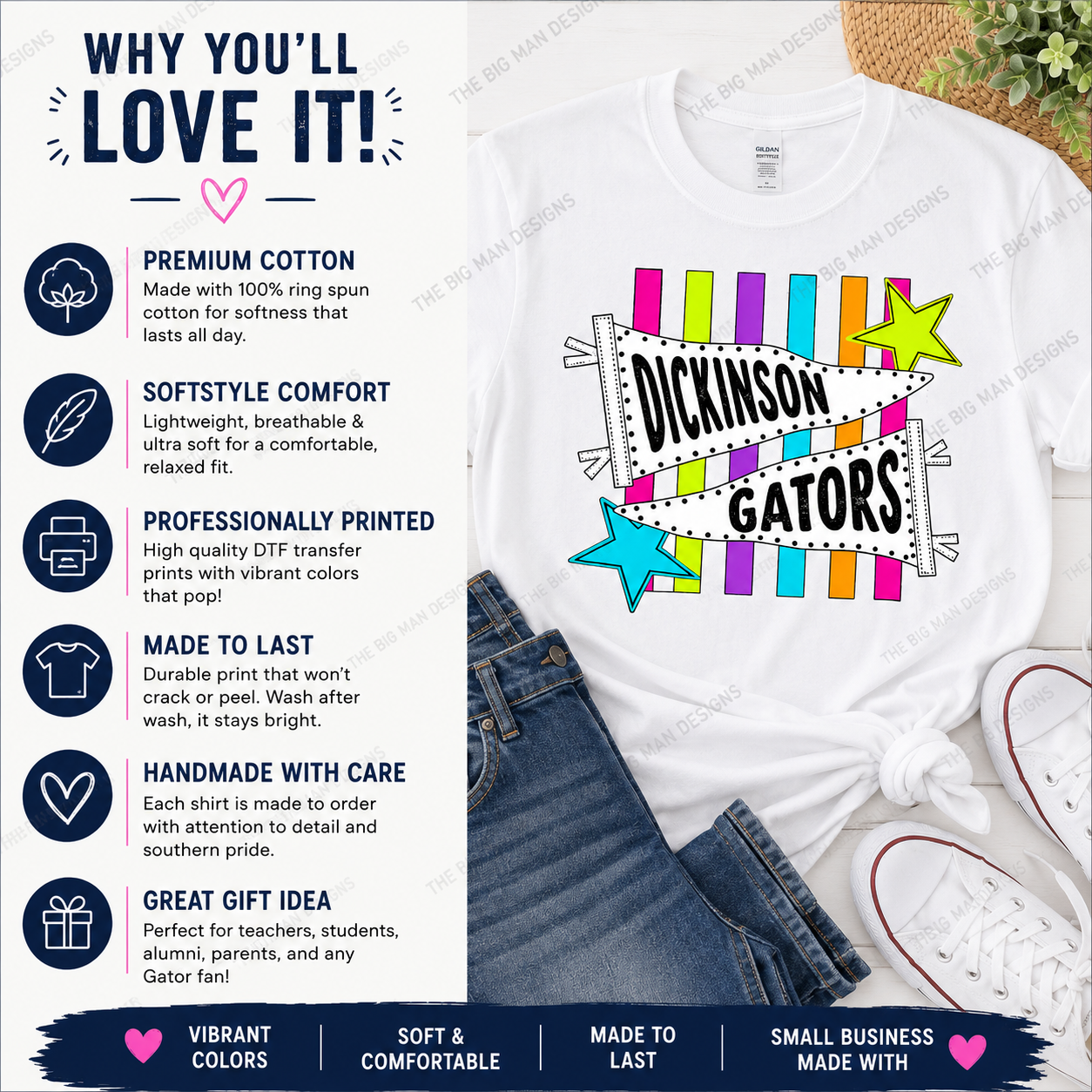 22 Dickinson Gators Pennant Spirit Tee