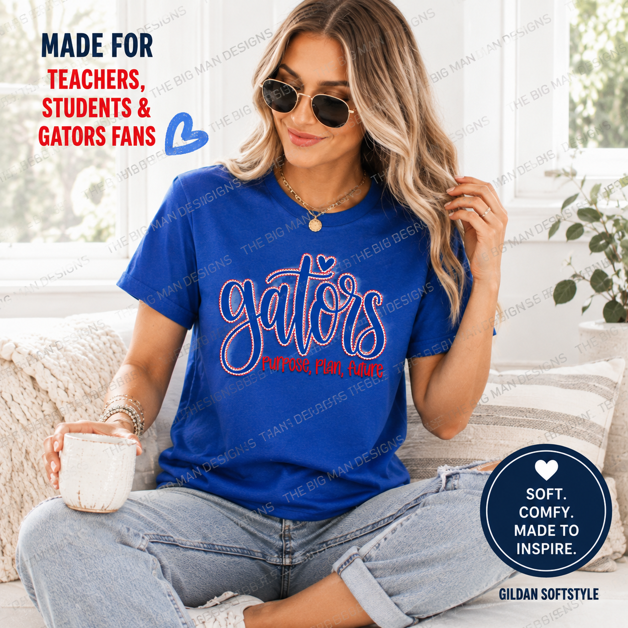 Dickinson Gators Purpose Plan Future t-shirt in royal blue - school spirit shirt for teachers students and Gators fans