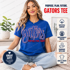 Dickinson Gators Purpose Plan Future t-shirt in royal blue - school spirit shirt for teachers students and Gators fans