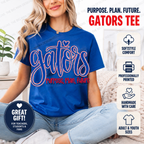 Dickinson Gators Purpose Plan Future t-shirt in royal blue - school spirit shirt for teachers students and Gators fans