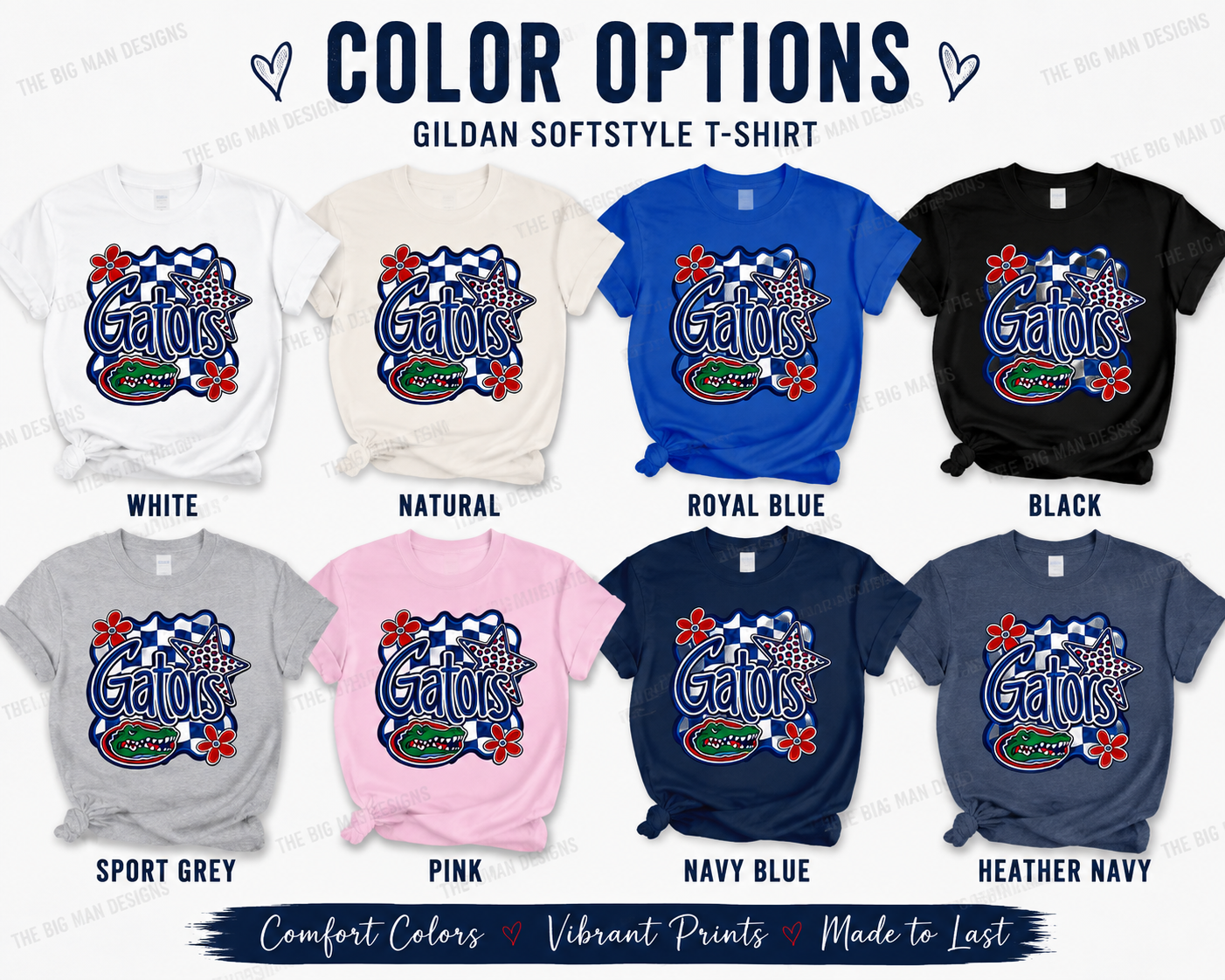 24 Gators Checkerboard Spirit Tee | DTF Printed Shirt