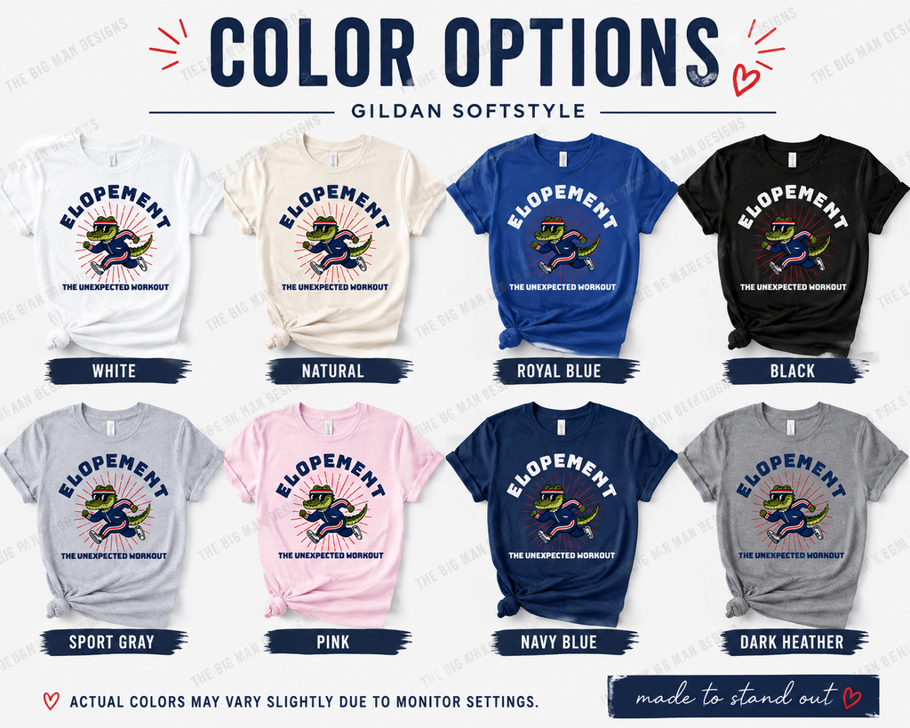 75 Elopement: The Unexpected Workout | Funny Gator Shirt | DTF Printed