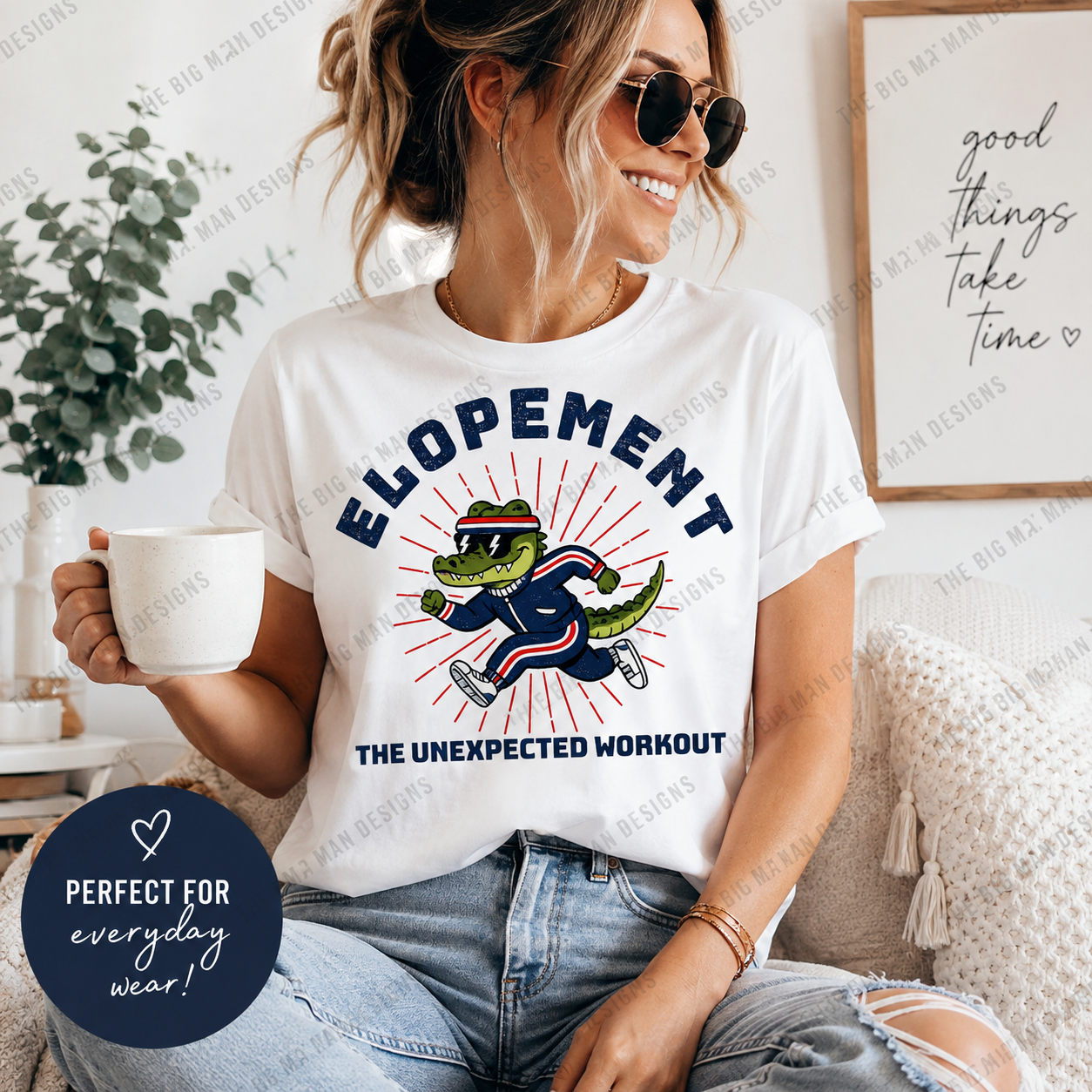75 Elopement: The Unexpected Workout | Funny Gator Shirt | DTF Printed