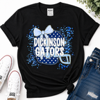 Dickinson Gators Football Helmet Bow Tee - Lifestyle Stadium