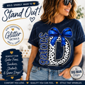 Dickinson Gators "D" Glitter Bow Tee | Youth & Adult Spirit Wear