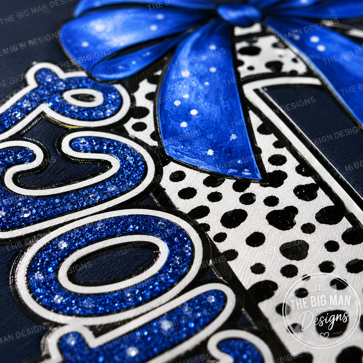 Dickinson Gators "D" Glitter Bow Tee | Youth & Adult Spirit Wear