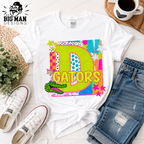 3 Dickinson Gators Neon Collage D Spirit Shirt | Dickinson ISD Spirit Wear