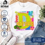 3 Dickinson Gators Neon Collage D Spirit Shirt | Dickinson ISD Spirit Wear