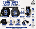 4 Dickinson Gators Pinstripe D Spirit Shirt | Dickinson ISD Spirit Wear