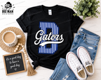 4 Dickinson Gators Pinstripe D Spirit Shirt | Dickinson ISD Spirit Wear