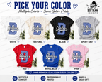 4 Dickinson Gators Pinstripe D Spirit Shirt | Dickinson ISD Spirit Wear