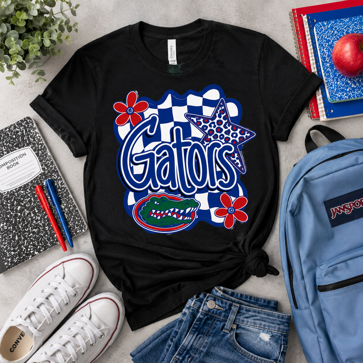 Gators spirit sweatshirt gray flatlay