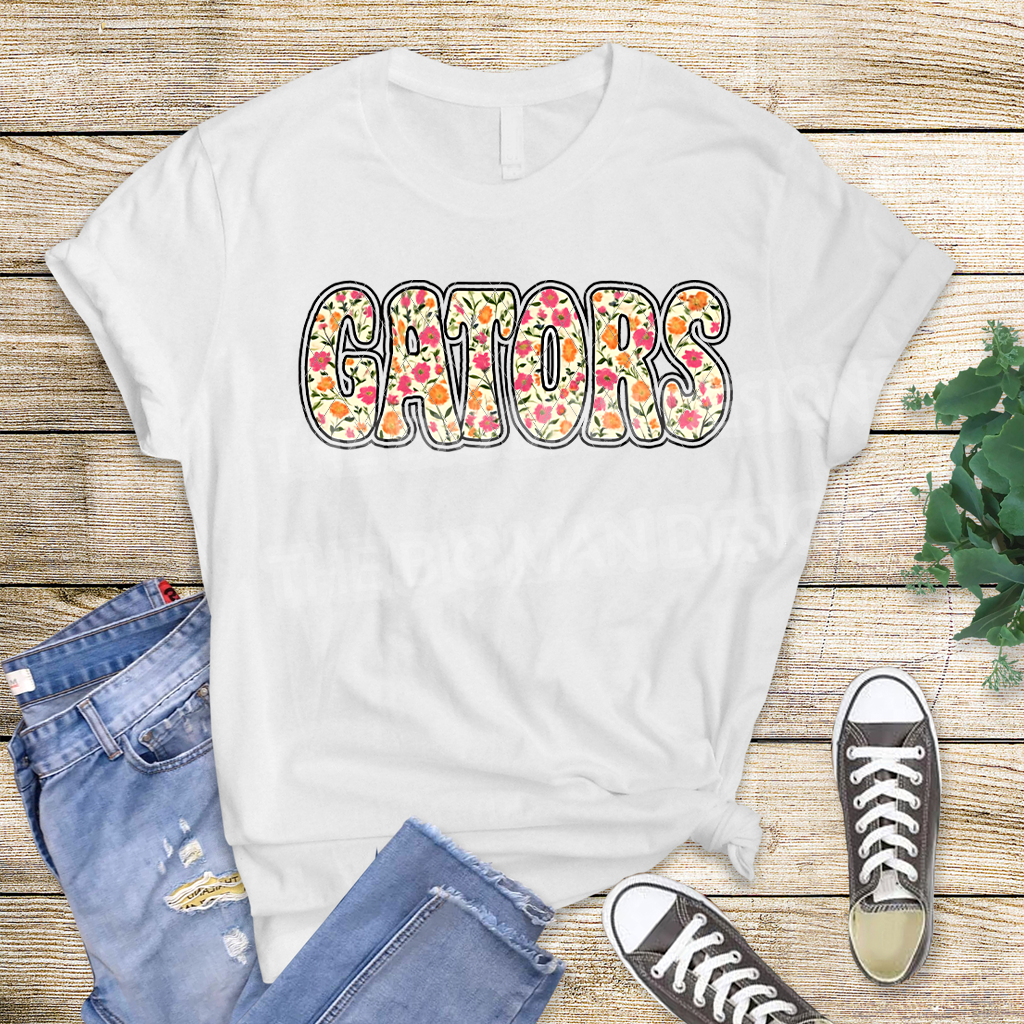 Faux Embroidered Applique Gators Spirit Wear