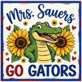 Go Gators Custom Square Wood Sign