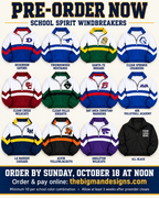 School Spirit Pullover Jacket | Dickinson, Santa Fe, Friendswood, Clear Creek, Clear Springs, Bay Area Christian Academy, Clear Falls, LaMarque, & AVA | S-5XL