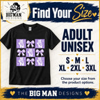 Adult unisex ballet bows checkerboard shirt size options S, M, L, XL, 2XL and 3XL