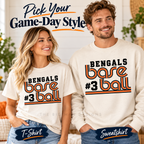 Bengals #3 retro baseball: T-shirt and sweatshirt options. The Big Man Designs.