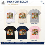 Fall gator shirt color options in White, Natural, Sport Grey, Black, Navy, and Light Pink.
