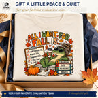 Fall special education gator shirt styled in a navy and gold gift box for school evaluation staff.
