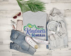 Dickinson Gator 'Make Kindness Normal' T-shirt in white, featuring a bold and vibrant DTF print