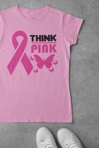 Pink Cancer Awareness T-Shirt | "We Can Do It" Design