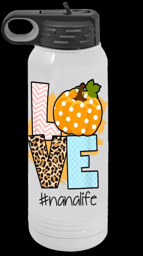 Waterbottle: FALL LOVE double insulated, stainless steel 32 ozwater bottle
