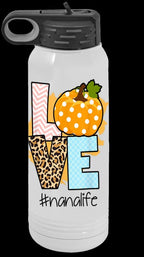 Waterbottle: FALL LOVE double insulated, stainless steel 32 ozwater bottle