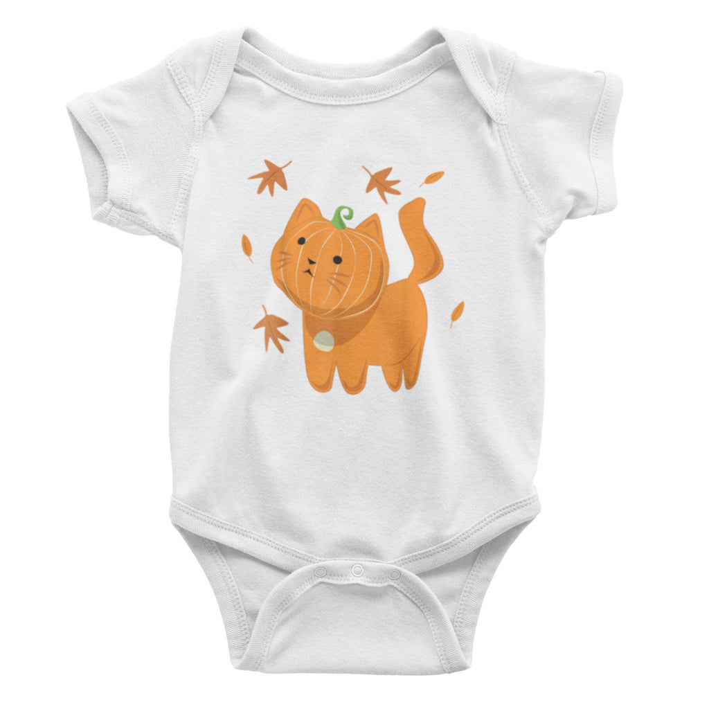 Pumpkin Kitty Baby Bodysuit