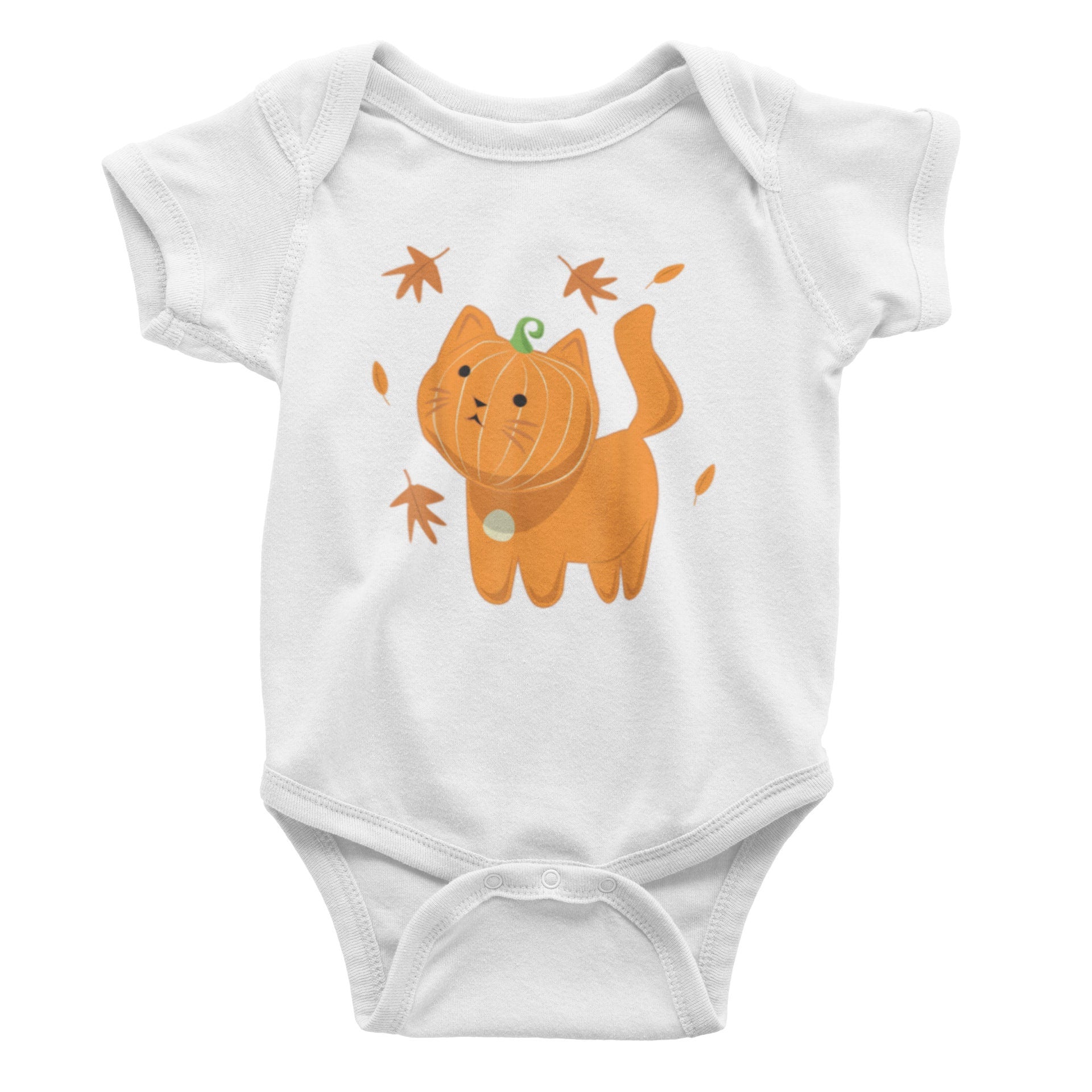 Pumpkin Kitty Baby Bodysuit
