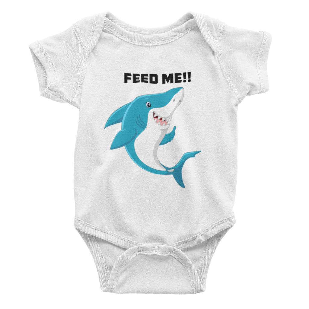 Shark Feed Me Gerber Onesie - Cute Baby Bodysuit