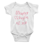 Welcome Baby Est 2023 Bodysuit/ Onesie