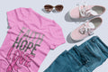 Faith Hope Love Pink | Cancer Awareness T-Shirt | DTF Printed on Soft Cotton