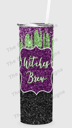 Halloween witches brew skinny tumbler